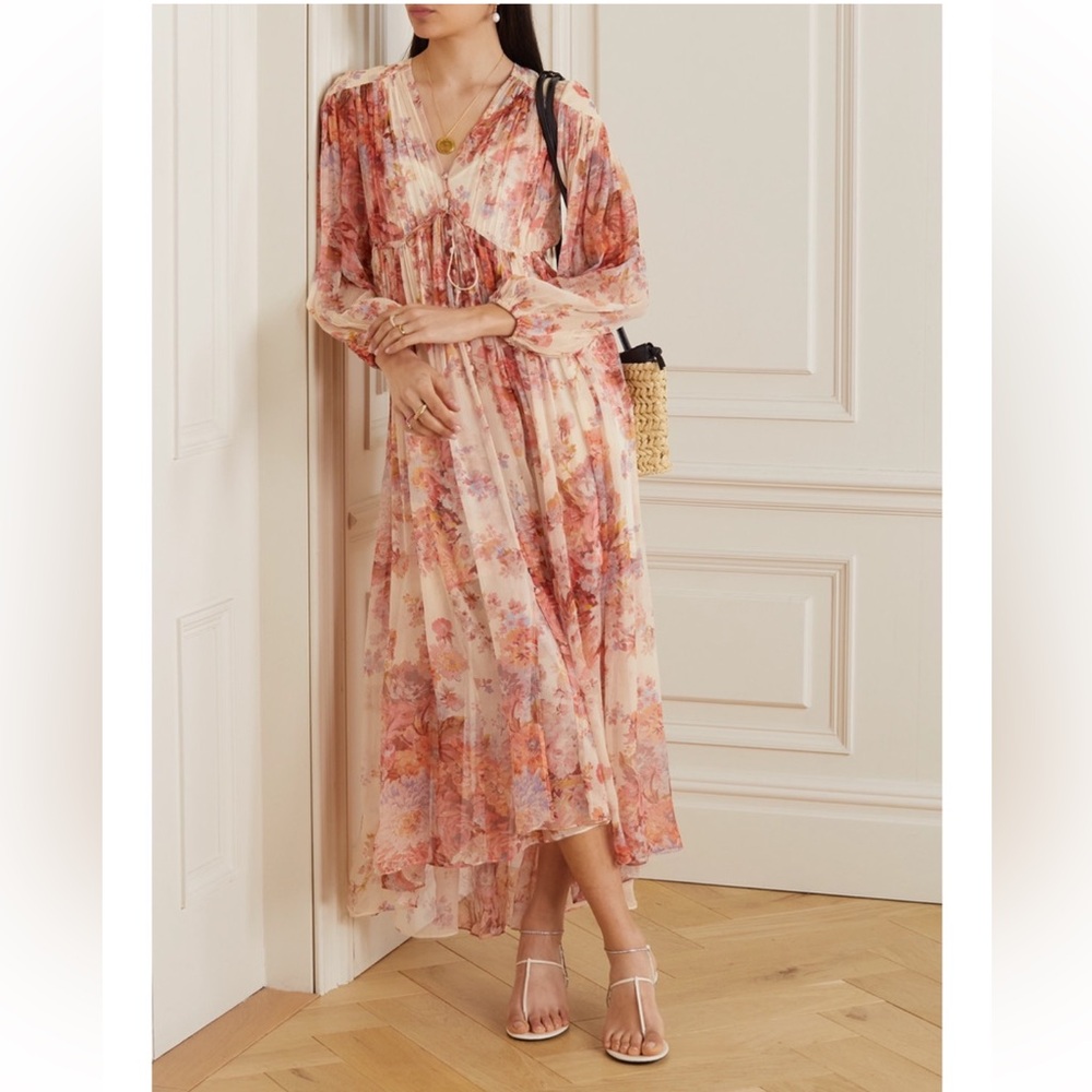 Zimmermann Devi floral print silk chiffon dress